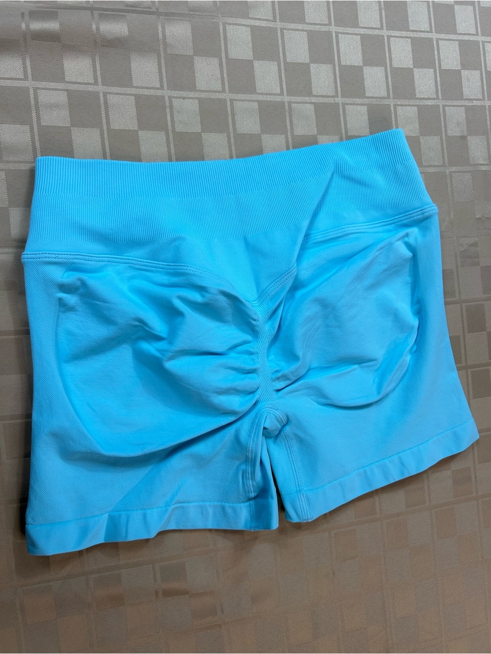 Activewear | Small | Light Blue | Booty Scrunch 3.6” Yoga Gym Shorts